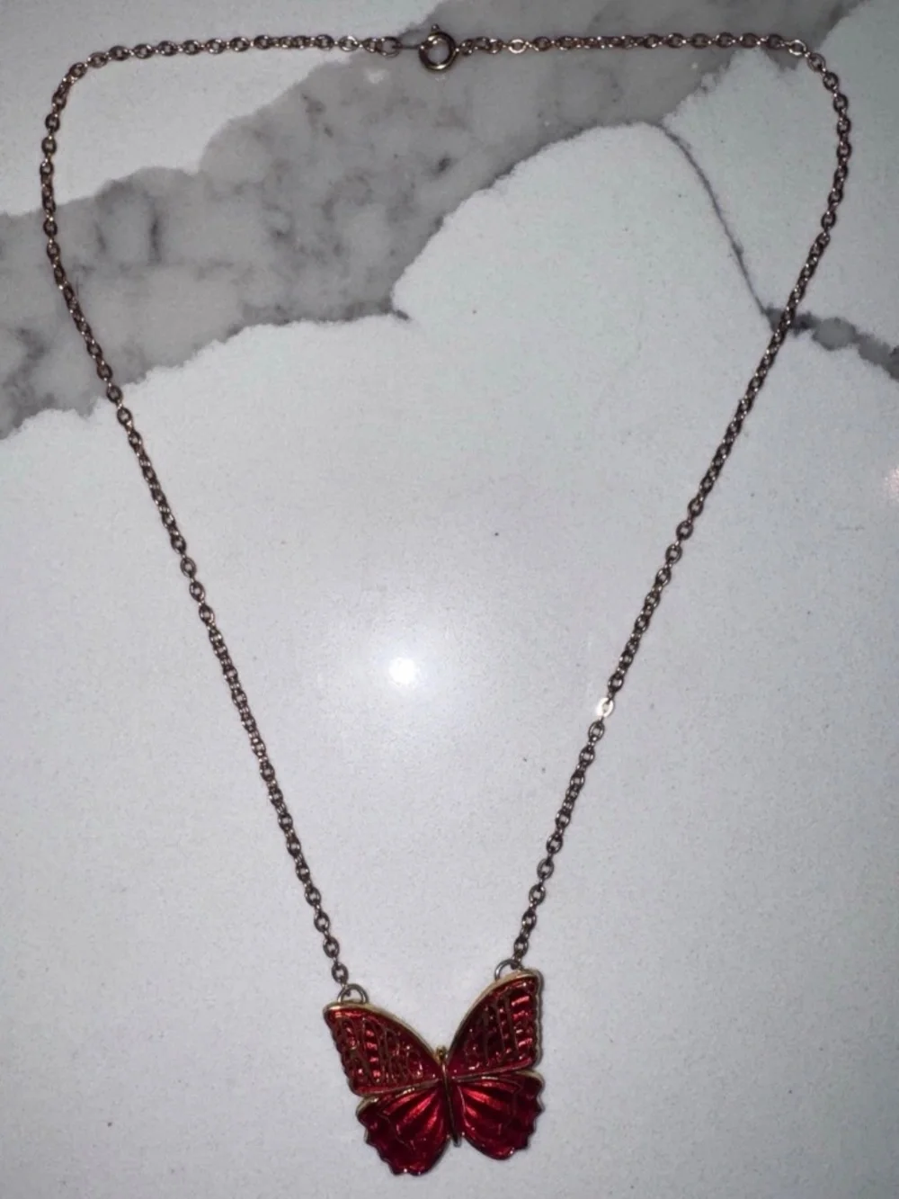 Gorgeous brand name Borgezie, butterfly enamel necklaces